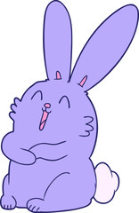 cartoon laughing bunny rabbit