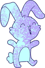 happy cartoon rabbit