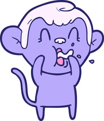 crazy cartoon monkey