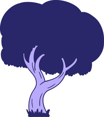 hand drawn cartoon doodle of a summer tree