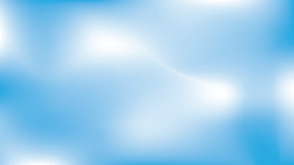 Beautiful clouds, abstract white and blue color gradient background. Vector illustration.