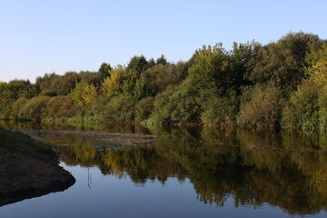 river in the village meadow