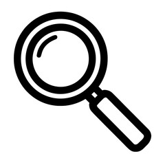Outline Icon of a Magnifying Glass - Representing Search, Zoom, and Discovery