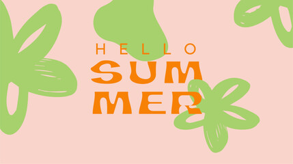 Naklejka premium Abstract concept of summer vivid and fun poster. Modern conceptual art design with wavy shapes and lines. Templates for celebration, ads, branding, banner, cover, label, poster, sales