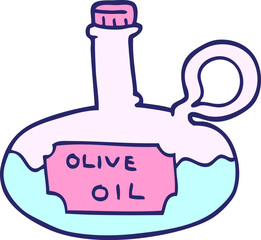 cartoon doodle olive oil