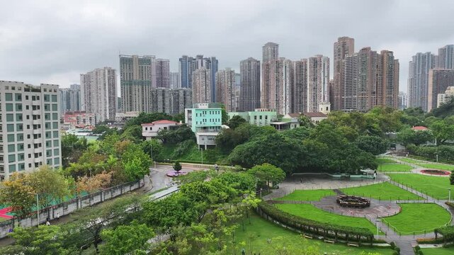Aerial views of the Macau Cotai skyline