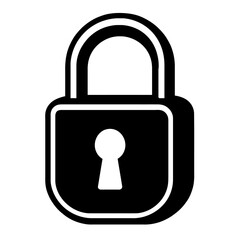 Solid Padlock Icon - Universal Symbol for Security, Protection, and Privacy