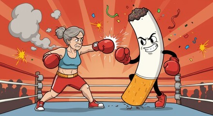 Grandma vs. Cigarette: A Boxing Match for Health