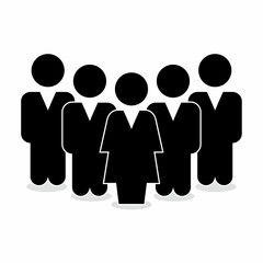 collection of black vector people