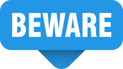 beware sticker. beware sign on transparent background