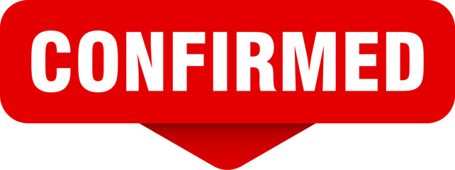 confirmed sticker. confirmed sign on transparent background