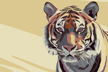 tiger head vector