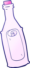 cartoon message in bottle
