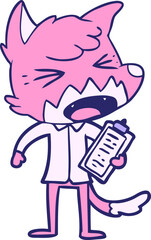 angry cartoon fox