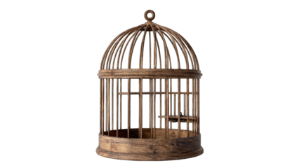 Empty wooden birdcage (1)