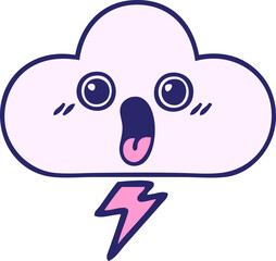 cute cartoon of a storm cloud