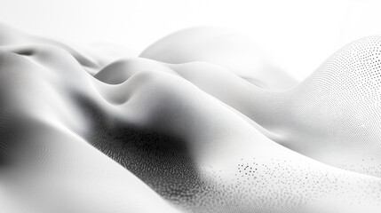 Obraz premium Abstract 3D Wavy Dotted Surface with Futuristic Design and Flow