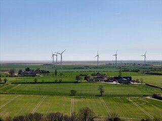 Bradwell on Sea Wind farm Essex UK drone,aerial