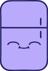 cute cartoon of a fridge freezer
