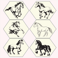 beautiful horse vector sret