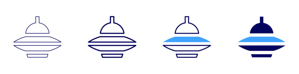 Supernova remnant icon in 4 different styles. Thin Line, Line, Bold Line, Duotone. Duotone style. Editable stroke
