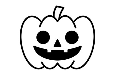 ハロウィンのかぼちゃのシンプルアイコンベクターイラスト ジャックオランタン