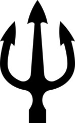 Illustration of trident. Neptune trident. Design element for logo, label, sign, emblem, poster. Vector illustration