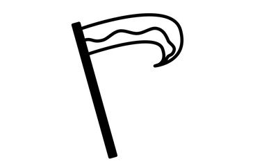 死神の鎌のシンプルアイコンベクターイラスト ハロウィン