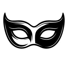 Masquerade Carnival Mask Silhouette - Elegant Venetian Costume Element