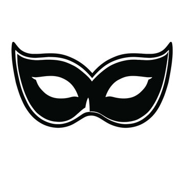 recommend clip art: Simple Masquerade Carnival Mask Silhouette - Elegant Festive Eye Mask
