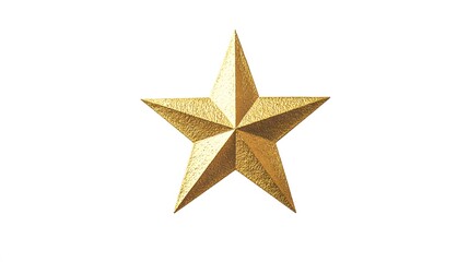 Obraz premium Golden Five Pointed Star Festive Decoration Award