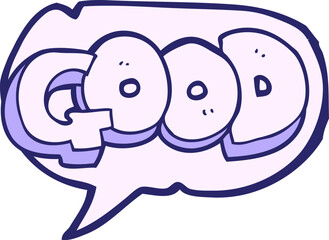 freehand drawn speech bubble cartoon Good symbol