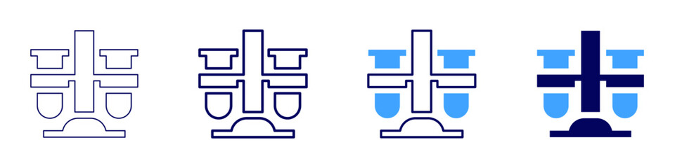 Marine biology icon in 4 different styles. Thin Line, Line, Bold Line, Duotone. Duotone style. Editable stroke