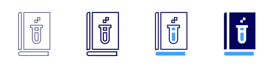 Obraz premium Fluid mixture icon in 4 different styles. Thin Line, Line, Bold Line, Duotone. Duotone style. Editable stroke