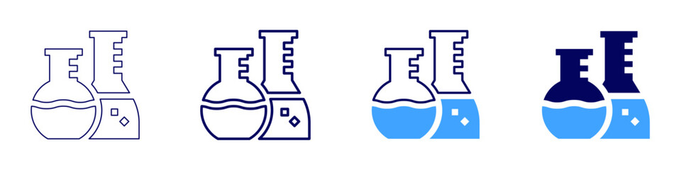 Disease outbreak icon in 4 different styles. Thin Line, Line, Bold Line, Duotone. Duotone style. Editable stroke