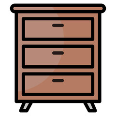Drawer Chest  Icon Element For Design