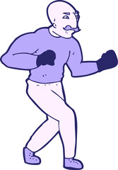 Fototapeta premium cartoon victorian boxer