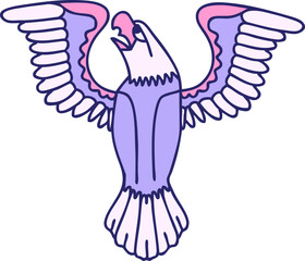 iconic tattoo style image of an american eagle