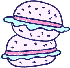 Sandwiches Chalk Drawing