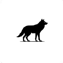 wolf black and white illustration