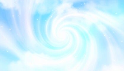 Fototapeta premium Majestic spiral cloud formation in a vibrant blue sky, breathtaking natural phenomenon