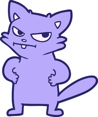 cartoon annoyed cat