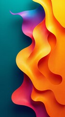 Abstract wallpaper colorful design, shapes and textures, colored background, teal and orange colors