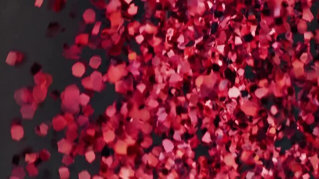 Petal Dance: Witness a mesmerizing dance of red petals, cascading and swirling in a graceful display of nature's beauty. A visual ode to elegance and romance.