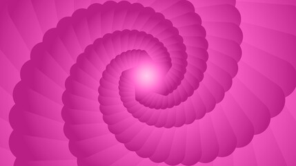 Abstract pink and purple background with natural spiraling geometric fibonacci pattern, banner for psychology and spiritual development with golden ratio grid.