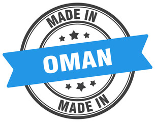 Fototapeta premium Made in Oman round sign. Made in Oman stamp.
