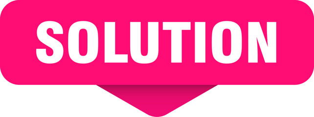 solution sticker. solution sign on transparent background