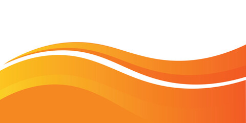 orange and white business wave banner background. vector
