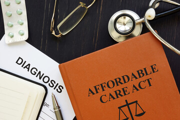 ACA Affordable care act is shown using the text as medical concept