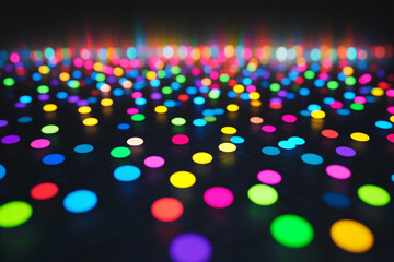 Naklejka premium Concert glow with colored floating dots
